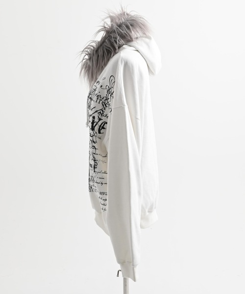 『REFLEM/レフレム』ファー付きタイポZIPフーディー/ジップパーカー REFLEM/レフレム』ファー付きタイポZIPフーディー/ジップパーカー