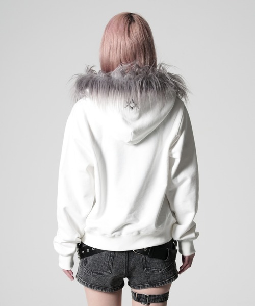 『REFLEM/レフレム』ファー付きタイポZIPフーディー/ジップパーカー REFLEM/レフレム』ファー付きタイポZIPフーディー/ジップパーカー