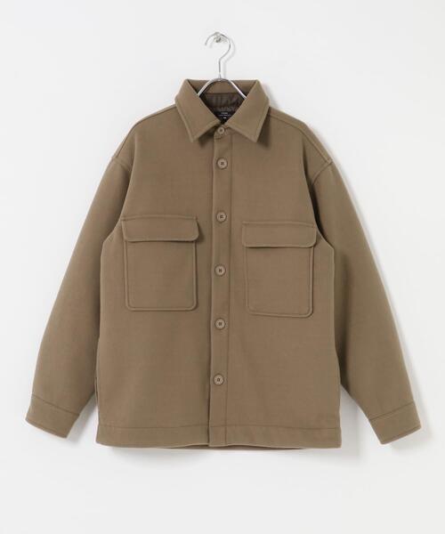 ITEMS URBANRESEARCH（アイテムズ アーバンリサーチ）の「発熱ジャージメルトンCPOキルトジャケット（ダウンジャケット/コート・メンズ・ブラック/モカ・LARGE/MEDIUM）」の8枚目の写真