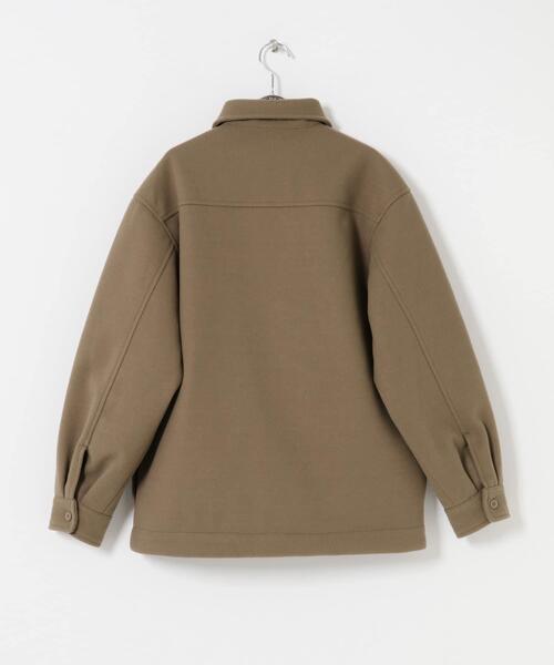 ITEMS URBANRESEARCH（アイテムズ アーバンリサーチ）の「発熱ジャージメルトンCPOキルトジャケット（ダウンジャケット/コート・メンズ・ブラック/モカ・LARGE/MEDIUM）」の12枚目の写真