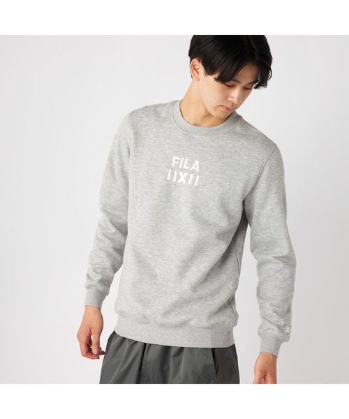 FILA(フィラ)の「FILA フィラ 裏パイル 裏起毛 スウェット トレーナー(スウェット・メンズ・ブラック/杢グレー/ネイビー・L/LL/M)」の3枚目の写真