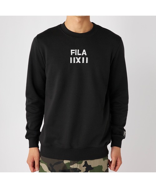FILA(フィラ)の「FILA フィラ 裏パイル 裏起毛 スウェット トレーナー(スウェット・メンズ・ブラック/杢グレー/ネイビー・L/LL/M)」の19枚目の写真