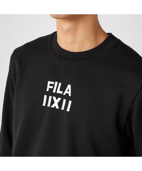 FILA(フィラ)の「FILA フィラ 裏パイル 裏起毛 スウェット トレーナー(スウェット・メンズ・ブラック/杢グレー/ネイビー・L/LL/M)」の22枚目の写真