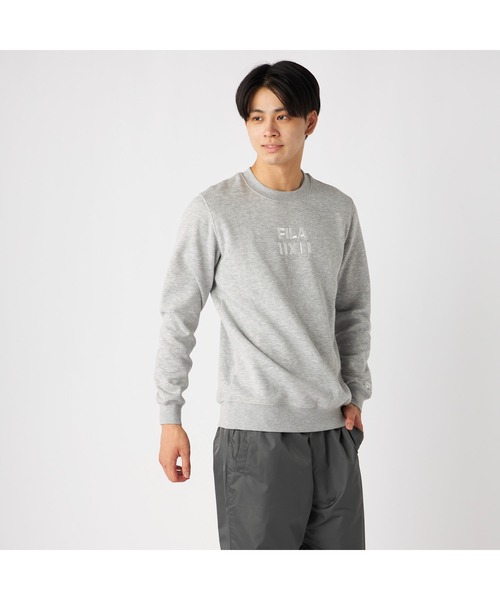 FILA(フィラ)の「FILA フィラ 裏パイル 裏起毛 スウェット トレーナー(スウェット・メンズ・ブラック/杢グレー/ネイビー・L/LL/M)」の10枚目の写真