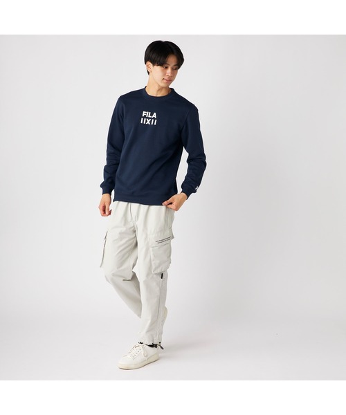 FILA(フィラ)の「FILA フィラ 裏パイル 裏起毛 スウェット トレーナー(スウェット・メンズ・ブラック/杢グレー/ネイビー・L/LL/M)」の17枚目の写真