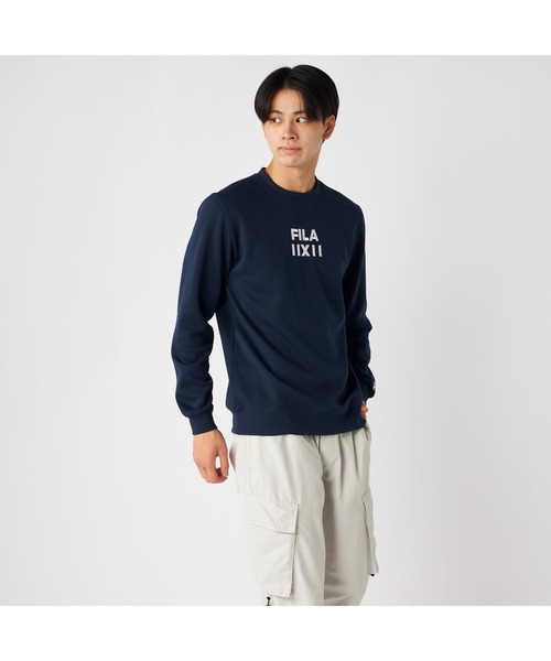 FILA(フィラ)の「FILA フィラ 裏パイル 裏起毛 スウェット トレーナー(スウェット・メンズ・ブラック/杢グレー/ネイビー・L/LL/M)」の15枚目の写真