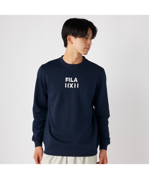 FILA(フィラ)の「FILA フィラ 裏パイル 裏起毛 スウェット トレーナー(スウェット・メンズ・ブラック/杢グレー/ネイビー・L/LL/M)」の14枚目の写真