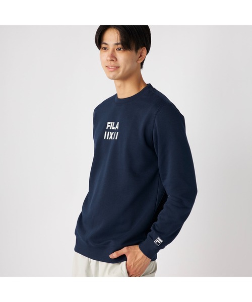 FILA(フィラ)の「FILA フィラ 裏パイル 裏起毛 スウェット トレーナー(スウェット・メンズ・ブラック/杢グレー/ネイビー・L/LL/M)」の13枚目の写真