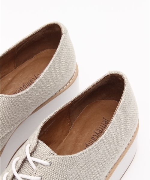 Jeffrey Campbell（ジェフリーキャンベル）の「キャンパス生地レースアップローファー（ローファー・レディース・ネイビー/ライトグレー・36/37/38/35/39）」の8枚目の写真