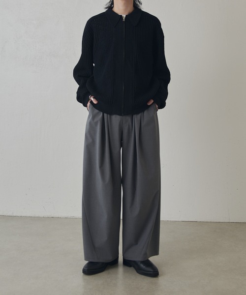 Lui's（ルイス）の「リリーヤーンジップニットブルゾン（ニット/セーター・メンズ・グリーン/ブラック・FREE）」の8枚目の写真