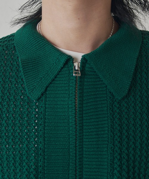 Lui's（ルイス）の「リリーヤーンジップニットブルゾン（ニット/セーター・メンズ・グリーン/ブラック・FREE）」の15枚目の写真