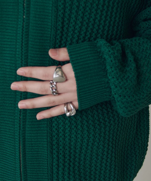 Lui's（ルイス）の「リリーヤーンジップニットブルゾン（ニット/セーター・メンズ・グリーン/ブラック・FREE）」の16枚目の写真