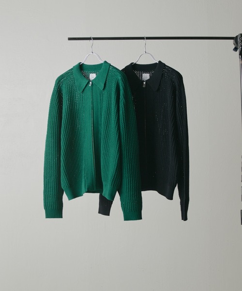 Lui's（ルイス）の「リリーヤーンジップニットブルゾン（ニット/セーター・メンズ・グリーン/ブラック・FREE）」の19枚目の写真