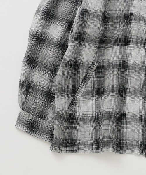 JOURNAL STANDARD J.S HOMESTEAD（ジャーナルスタンダードホームステッド）の「Stead / リネン オンブレ ジップ シャツ（シャツ/ブラウス・メンズ・ネイビー/ベージュ/ブラック・LARGE/MEDIUM）」の18枚目の写真