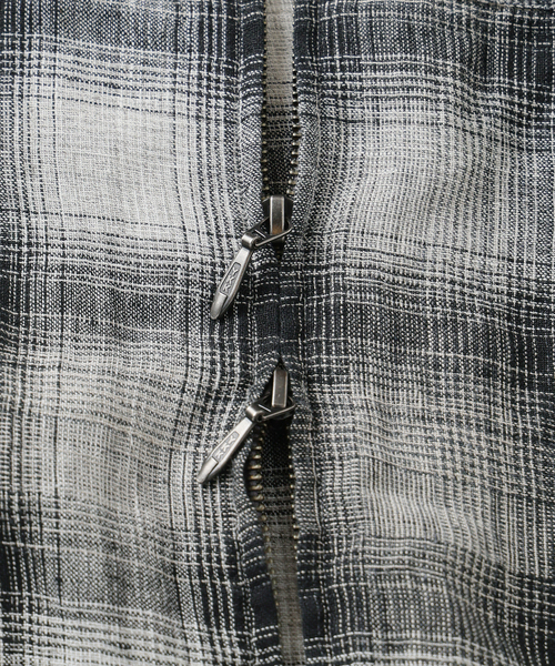 JOURNAL STANDARD J.S HOMESTEAD（ジャーナルスタンダードホームステッド）の「Stead / リネン オンブレ ジップ シャツ（シャツ/ブラウス・メンズ・ネイビー/ベージュ/ブラック・LARGE/MEDIUM）」の22枚目の写真