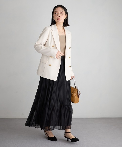 Andemiu（アンデミュウ）の「2WAYニットノースリーブ645332（タンクトップ・レディース・ブラック/オフホワイト/ブルーグレー/モカ・FREE）」の5枚目の写真