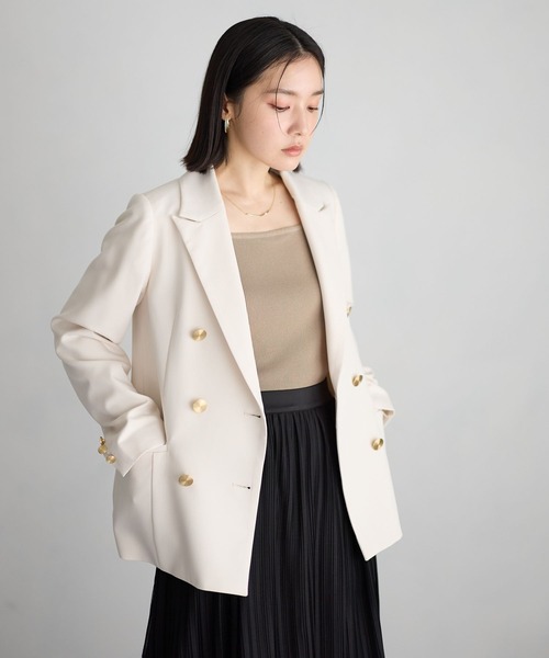 Andemiu（アンデミュウ）の「2WAYニットノースリーブ645332（タンクトップ・レディース・ブラック/オフホワイト/ブルーグレー/モカ・FREE）」の6枚目の写真