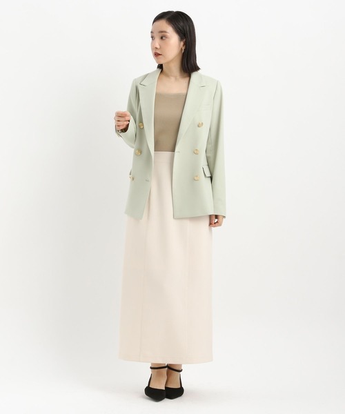 Andemiu（アンデミュウ）の「2WAYニットノースリーブ645332（タンクトップ・レディース・ブラック/オフホワイト/ブルーグレー/モカ・FREE）」の9枚目の写真