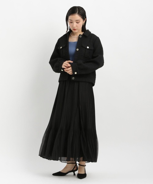 Andemiu（アンデミュウ）の「2WAYニットノースリーブ645332（タンクトップ・レディース・ブラック/オフホワイト/ブルーグレー/モカ・FREE）」の10枚目の写真