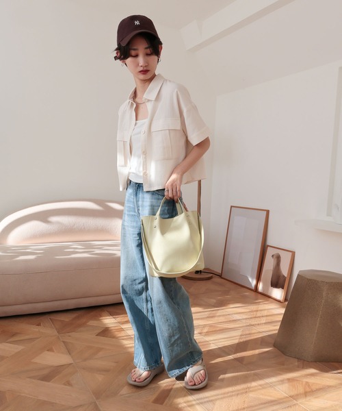 T・S・L(ティーエスエル)の「2wayトートバッグ(トートバッグ・レディース・レッド/ライトグリーン/ブラック/グレイッシュベージュ・FREE)」の11枚目の写真