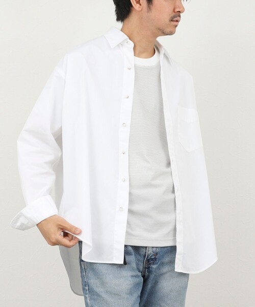 THOMAS MASON(トーマス メイソン)の「《45th Limited Edition》【THOMAS MASON】レギュラーシャツ 26SS(シャツ/ブラウス・メンズ・ベージュ/ブルー系その他/ホワイト・S/L/M)」の6枚目の写真