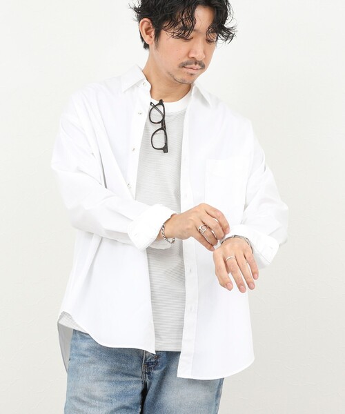 THOMAS MASON(トーマス メイソン)の「《45th Limited Edition》【THOMAS MASON】レギュラーシャツ 26SS(シャツ/ブラウス・メンズ・ベージュ/ブルー系その他/ホワイト・S/L/M)」の7枚目の写真