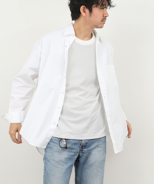 THOMAS MASON(トーマス メイソン)の「《45th Limited Edition》【THOMAS MASON】レギュラーシャツ 26SS(シャツ/ブラウス・メンズ・ベージュ/ブルー系その他/ホワイト・S/L/M)」の8枚目の写真