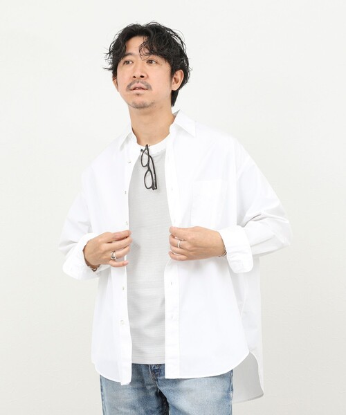 THOMAS MASON(トーマス メイソン)の「《45th Limited Edition》【THOMAS MASON】レギュラーシャツ 26SS(シャツ/ブラウス・メンズ・ベージュ/ブルー系その他/ホワイト・S/L/M)」の12枚目の写真