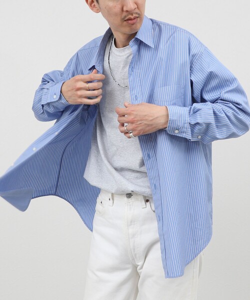 THOMAS MASON(トーマス メイソン)の「《45th Limited Edition》【THOMAS MASON】レギュラーシャツ 26SS(シャツ/ブラウス・メンズ・ベージュ/ブルー系その他/ホワイト・S/L/M)」の21枚目の写真