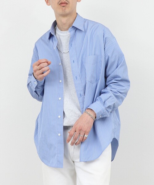 THOMAS MASON(トーマス メイソン)の「《45th Limited Edition》【THOMAS MASON】レギュラーシャツ 26SS(シャツ/ブラウス・メンズ・ベージュ/ブルー系その他/ホワイト・S/L/M)」の22枚目の写真
