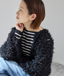 チュールテープ カーディガン