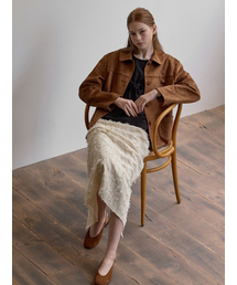 Suede single jacket - Brown