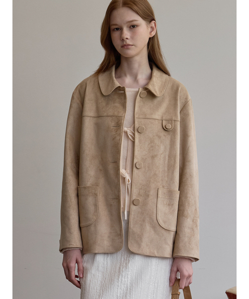 BEMUSE MANSION(ビミューズマンション)の「Suede single jacket - Brown(テーラードジャケット・レディース・ブラウン・FREE)」の4枚目の写真