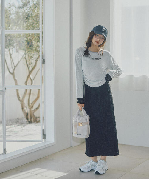 a/mie（アミー）の「＜ａ＞ジャガードナロースカート / 1216129201（スカート・レディース・ホワイト/ブラック・MEDIUM/P/S）」の13枚目の写真