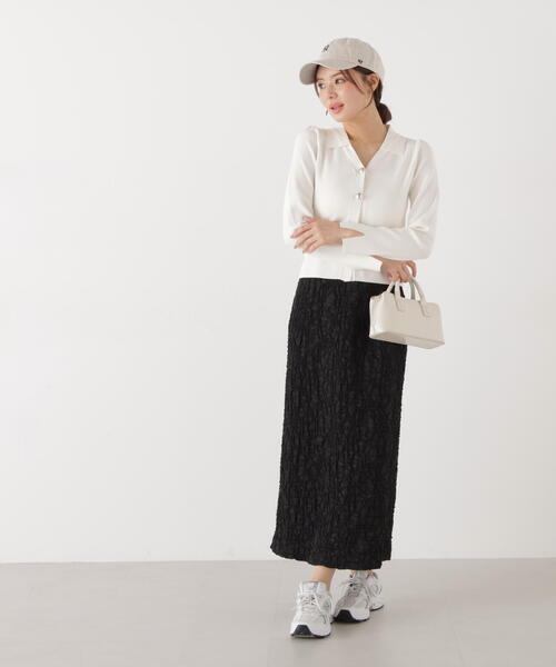 a/mie（アミー）の「＜ａ＞ジャガードナロースカート / 1216129201（スカート・レディース・ホワイト/ブラック・MEDIUM/P/S）」の14枚目の写真