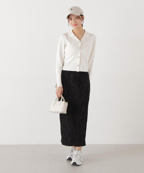 a/mie（アミー）の「＜ａ＞ジャガードナロースカート / 1216129201（スカート・レディース・ホワイト/ブラック・MEDIUM/P/S）」の18枚目の写真