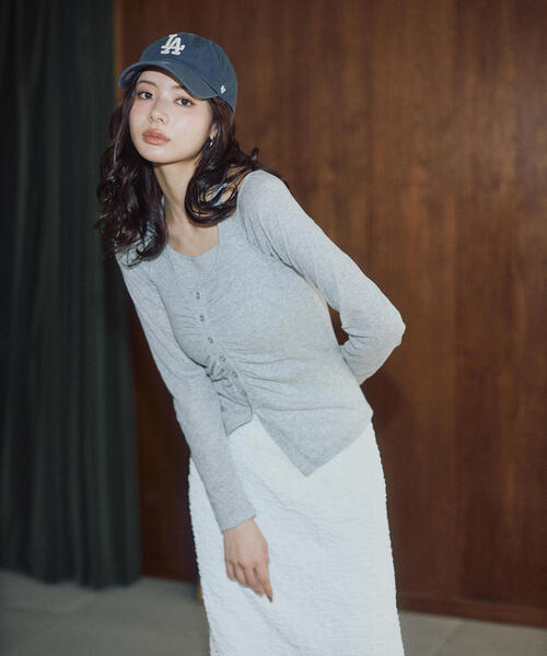 a/mie（アミー）の「＜ａ＞ジャガードナロースカート / 1216129201（スカート・レディース・ホワイト/ブラック・MEDIUM/P/S）」の3枚目の写真