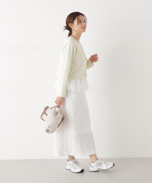 a/mie（アミー）の「＜ａ＞ジャガードナロースカート / 1216129201（スカート・レディース・ホワイト/ブラック・MEDIUM/P/S）」の6枚目の写真