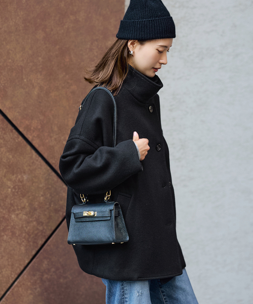 FRAMeWORK(フレームワーク)の「≪追加≫メルトンコクーンコート3(その他アウター・レディース・ブラック/キャメル・36/38)」の8枚目の写真