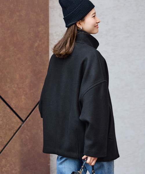 FRAMeWORK(フレームワーク)の「≪追加≫メルトンコクーンコート3(その他アウター・レディース・ブラック/キャメル・36/38)」の9枚目の写真