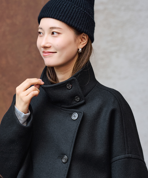 FRAMeWORK(フレームワーク)の「≪追加≫メルトンコクーンコート3(その他アウター・レディース・ブラック/キャメル・36/38)」の10枚目の写真