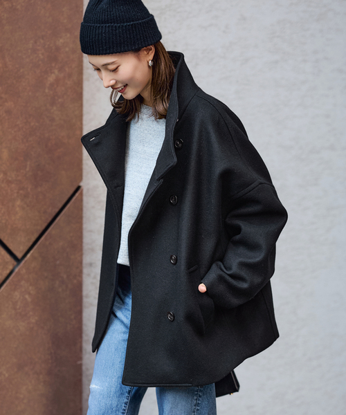 FRAMeWORK(フレームワーク)の「≪追加≫メルトンコクーンコート3(その他アウター・レディース・ブラック/キャメル・36/38)」の14枚目の写真