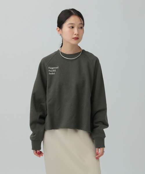 LEPSIM(レプシィム)の「ネップ裏毛ショートプルオーバー 639332(スウェット・レディース・チャコールグレー/杢グレー/オフホワイト・FREE)」の11枚目の写真