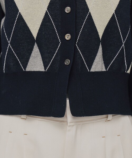 PUBLIC TOKYO（パブリックトウキョウ）の「アーガイルショートカーディガン（カーディガン/ボレロ・レディース・ピンク/ネイビー・FREE）」の20枚目の写真