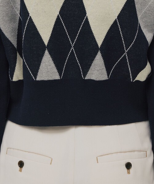 PUBLIC TOKYO（パブリックトウキョウ）の「アーガイルショートカーディガン（カーディガン/ボレロ・レディース・ピンク/ネイビー・FREE）」の21枚目の写真