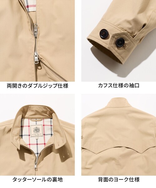 J.PRESS(ジェイプレス)の「コットンポリエステルポプリン ゴルフジャケット(ブルゾン・メンズ・ベージュ系/カーキ系・SMALL/MEDIUM/LARGE/X-LARGE)」の5枚目の写真