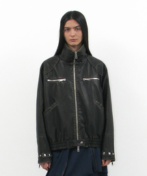 PARTIMENTO WOMEN（パルティメントウィメン）の「ウォッシュドレザー ボンバージャケット_カーキブラウン（ライダースジャケット）」