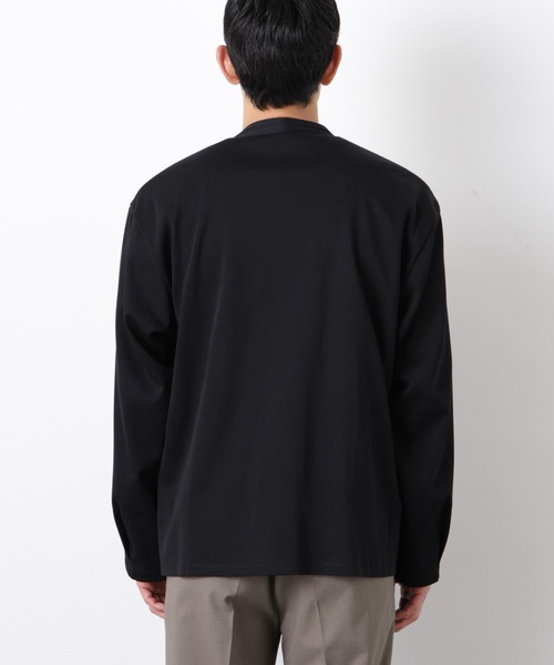 NANO universe(ナノユニバース)の「「FORMAL JERSEY」ノーカラーカーディガン(カーディガン/ボレロ・メンズ・グリーン系その他4/ブラック・L/M)」の19枚目の写真