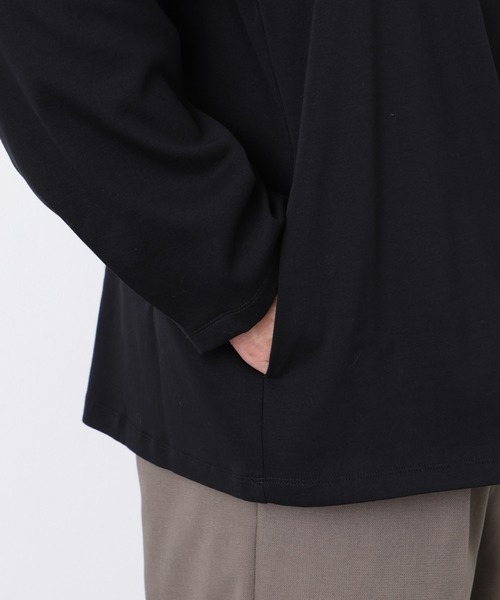NANO universe(ナノユニバース)の「「FORMAL JERSEY」ノーカラーカーディガン(カーディガン/ボレロ・メンズ・グリーン系その他4/ブラック・L/M)」の22枚目の写真