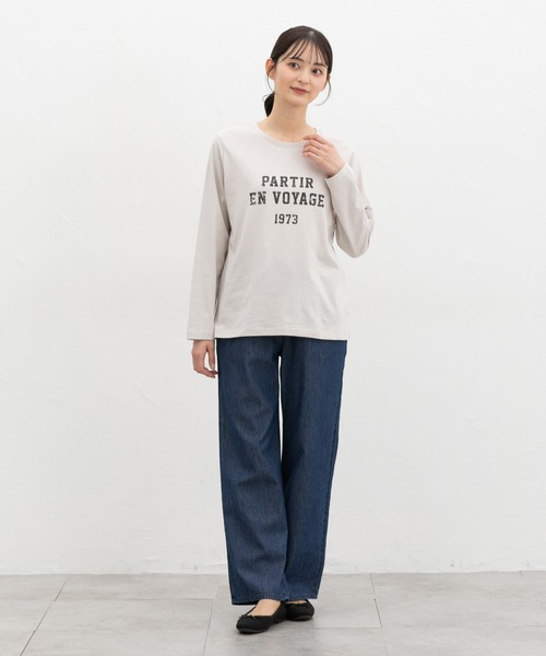 Honeys(ハニーズ)の「デニムイージーパンツ(股下69cm)(デニムパンツ・レディース・グレー/インディゴブルー/ライトグレー/ブラック/アイボリー/ライトブルー・LL/L/S/M)」の8枚目の写真